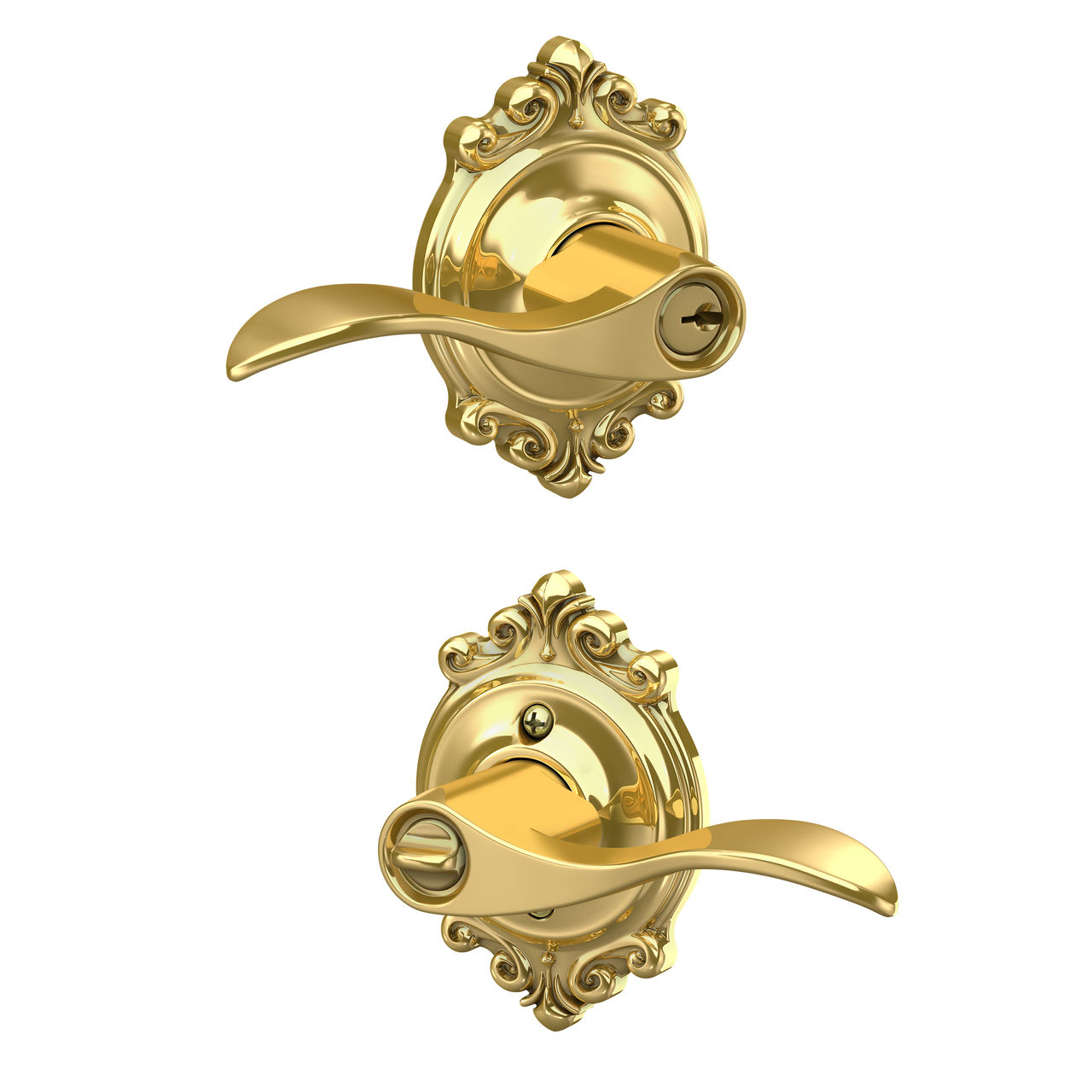 Accent Lever Keyed Entry Lock