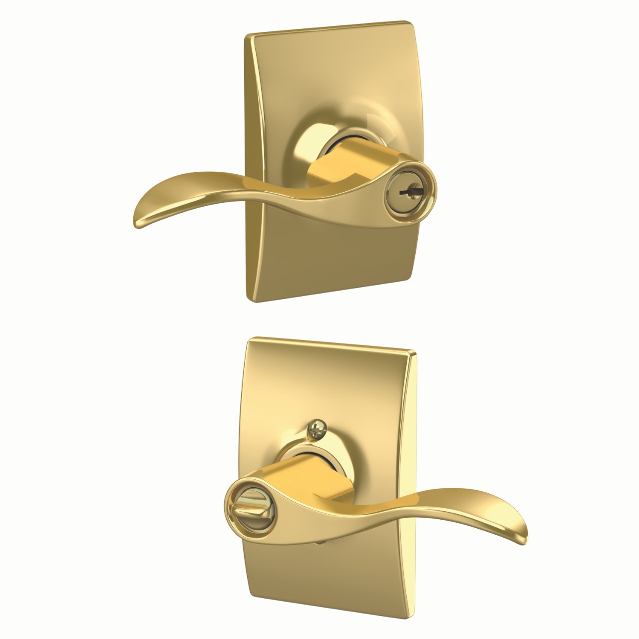 Accent Lever Keyed Entry Lock