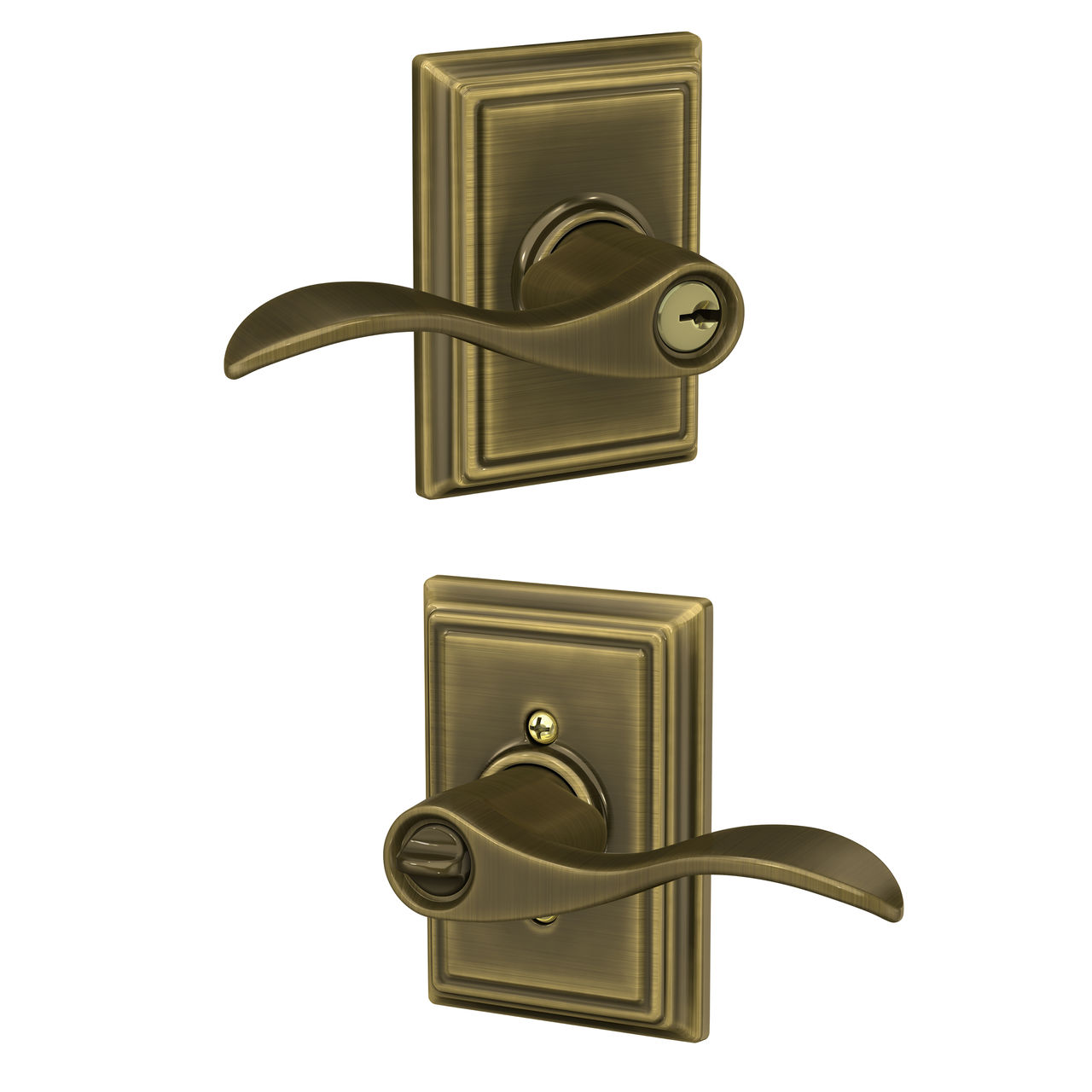 Accent Lever Keyed Entry Lock