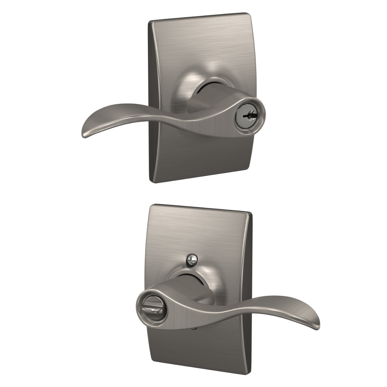 Accent Lever Keyed Entry Lock