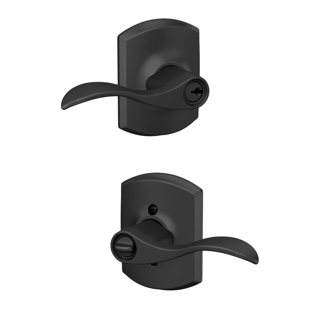 Accent Lever Keyed Entry Lock