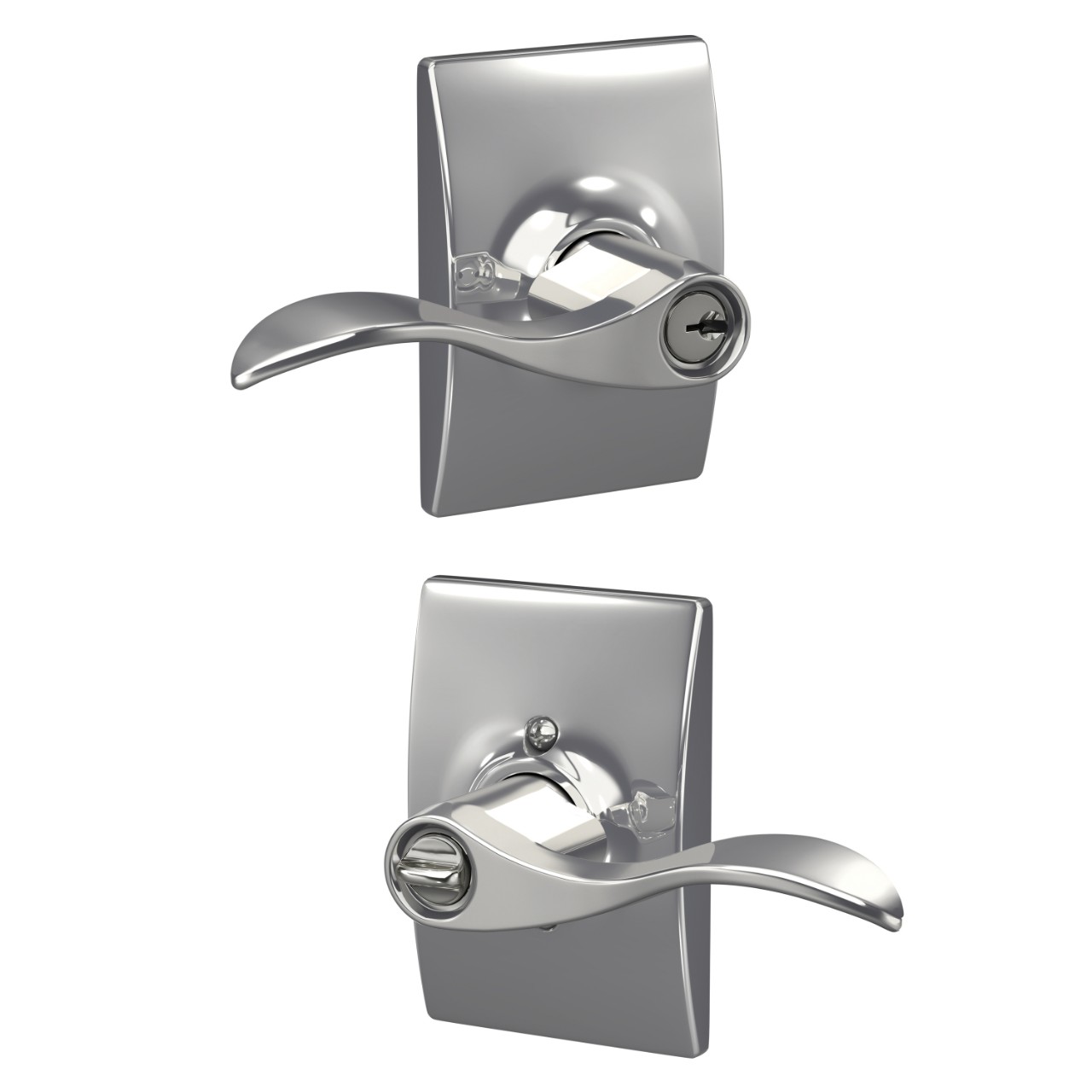 Accent Lever Keyed Entry Lock