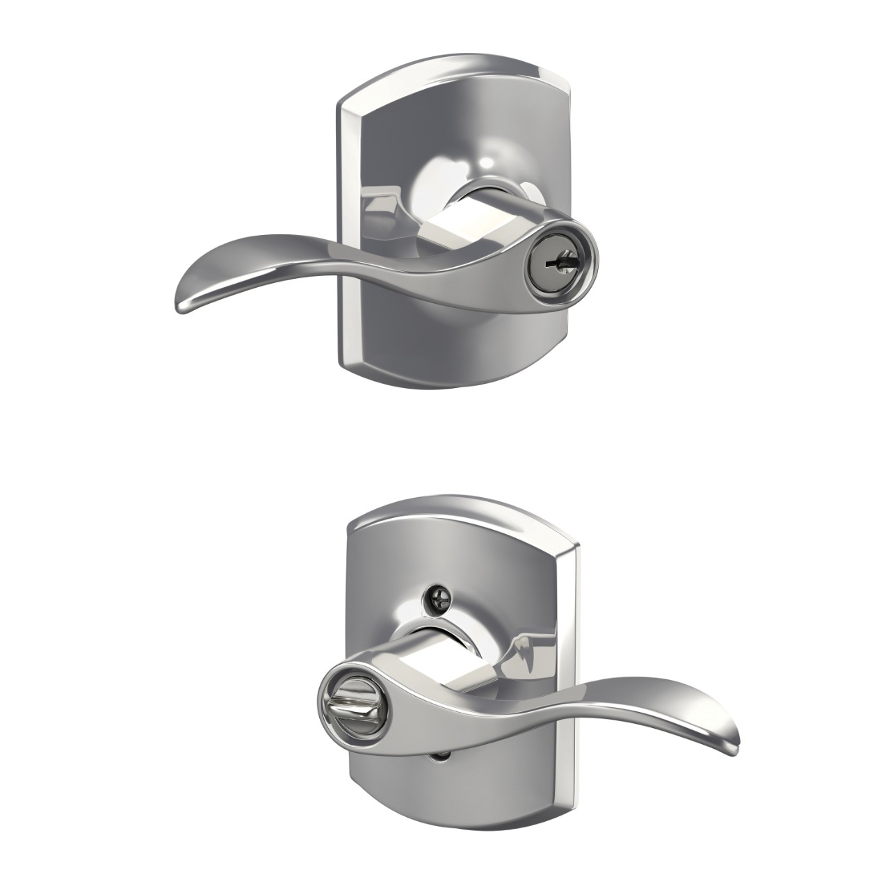 Accent Lever Keyed Entry Lock