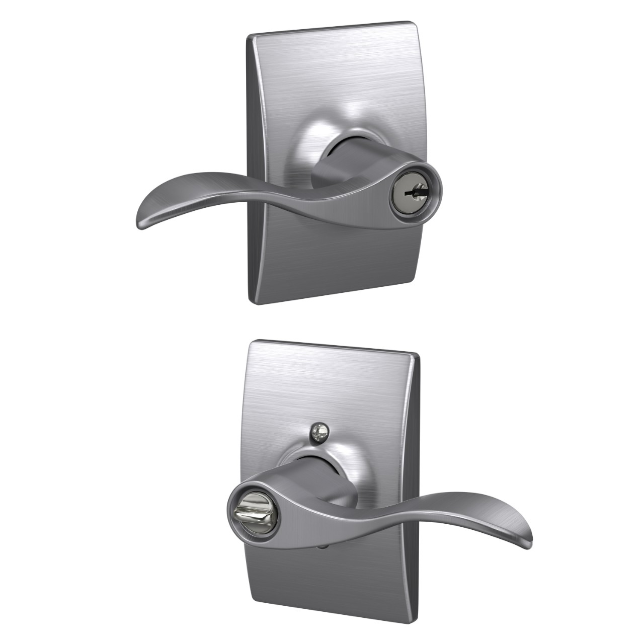 Accent Lever Keyed Entry Lock