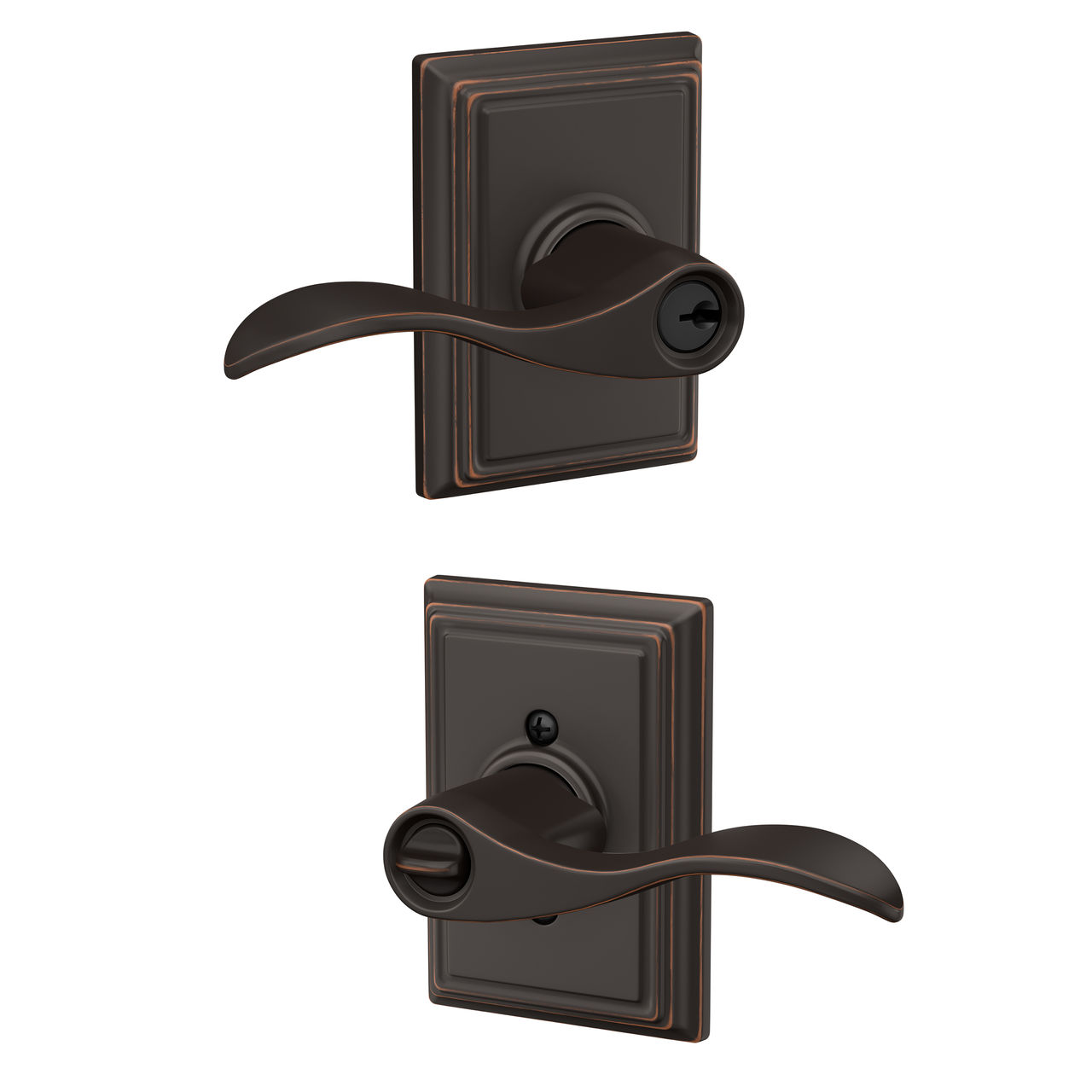 Accent Lever Keyed Entry Lock