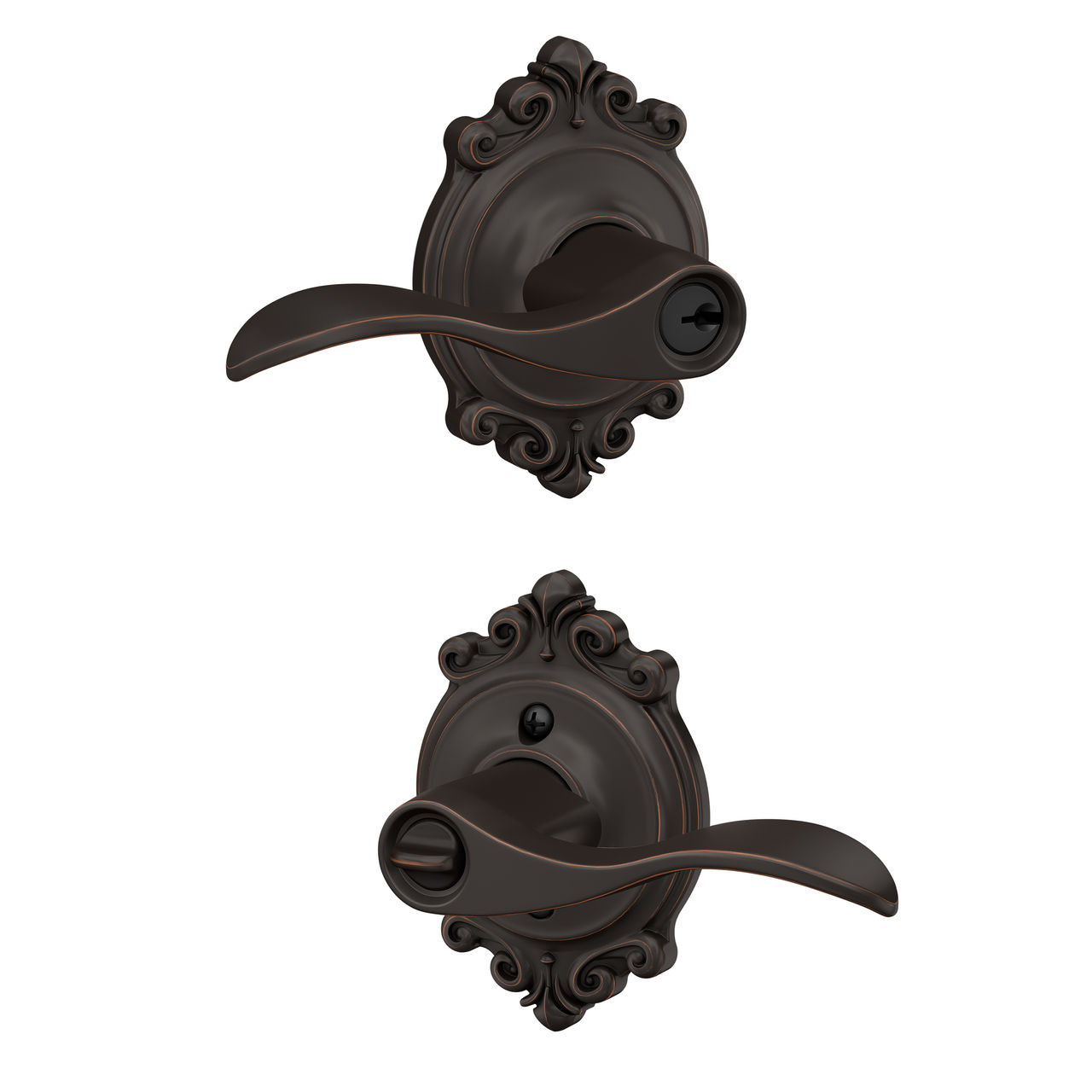 Accent Lever Keyed Entry Lock