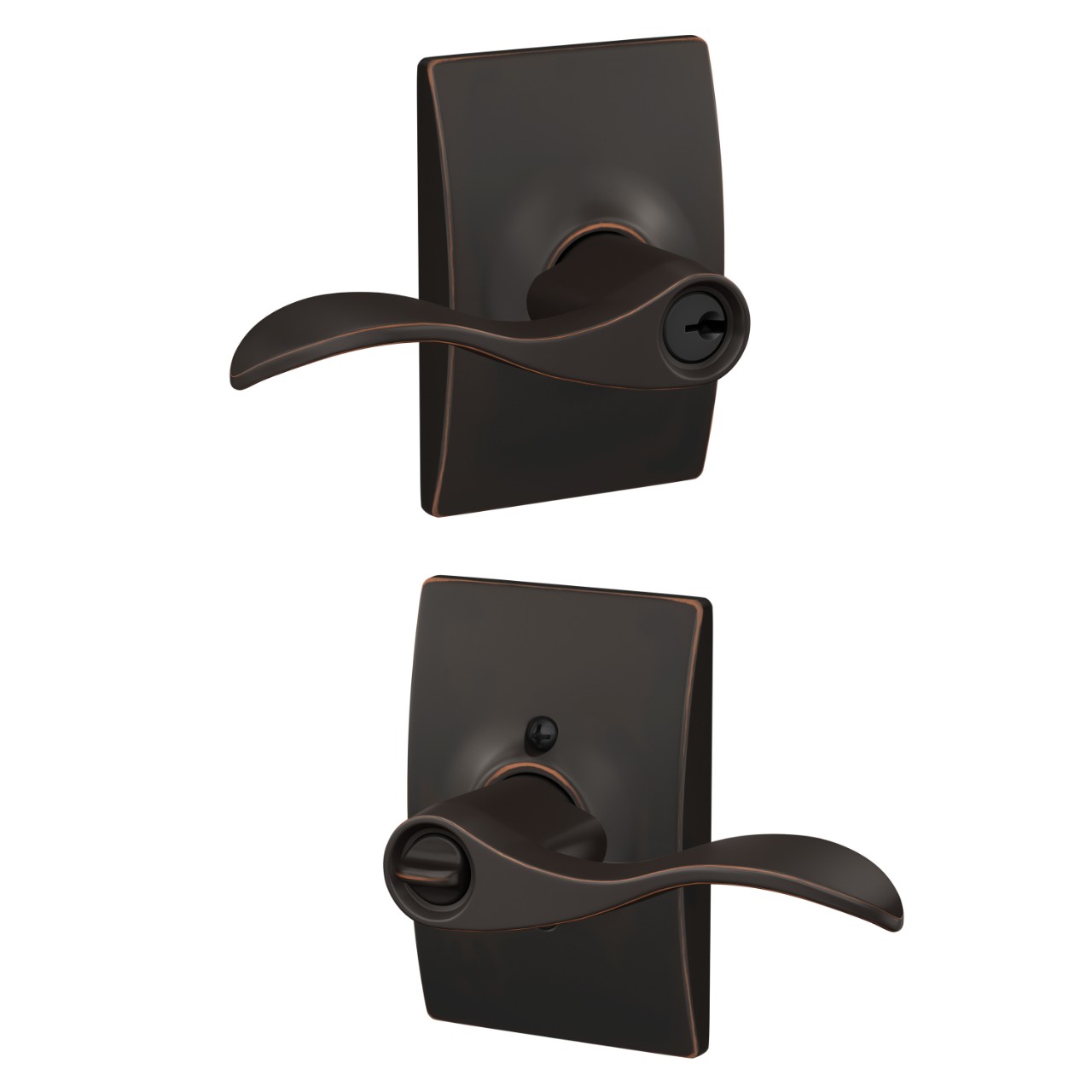 Accent Lever Keyed Entry Lock