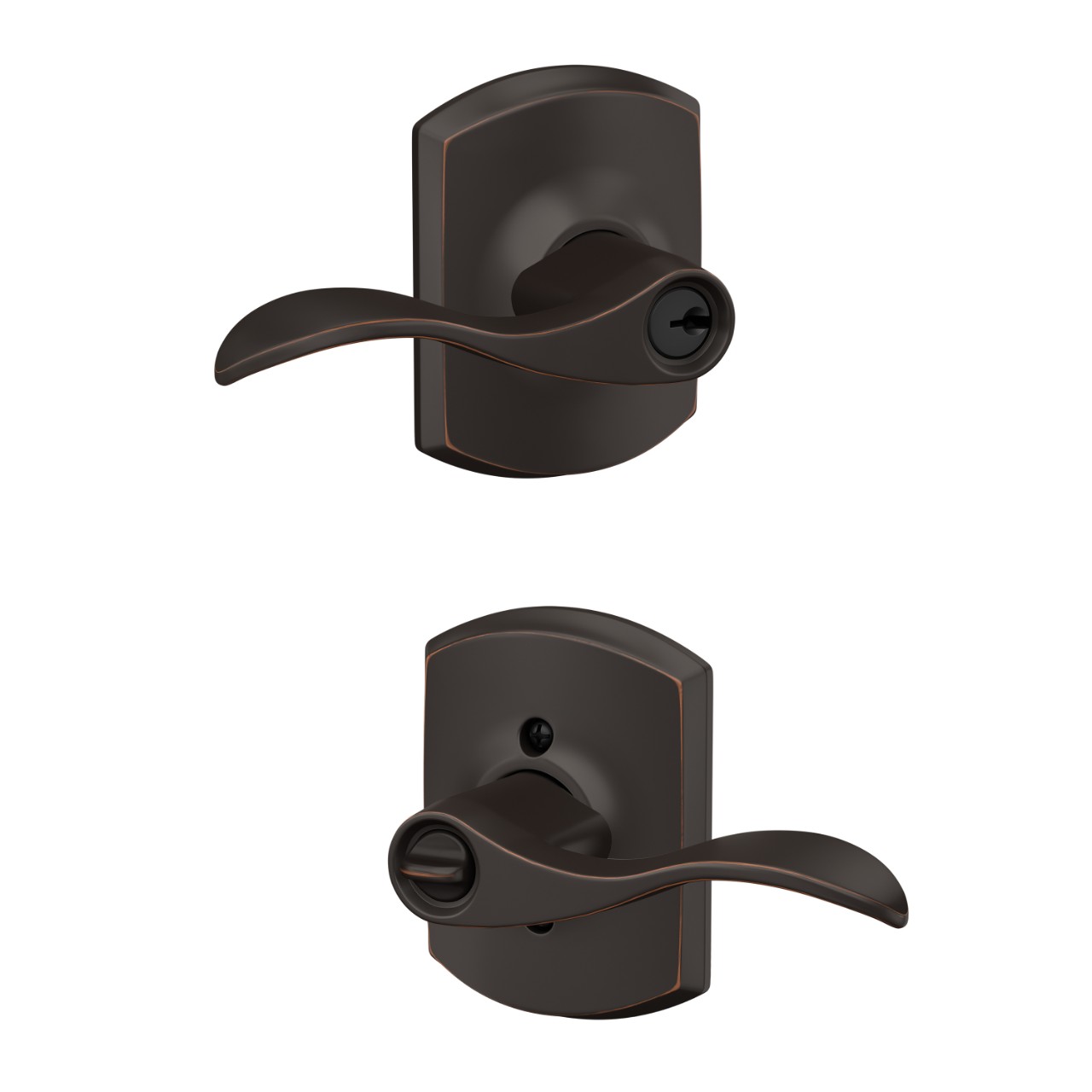 Accent Lever Keyed Entry Lock
