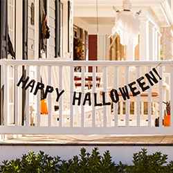 Happy Halloween porch banner | Schlage