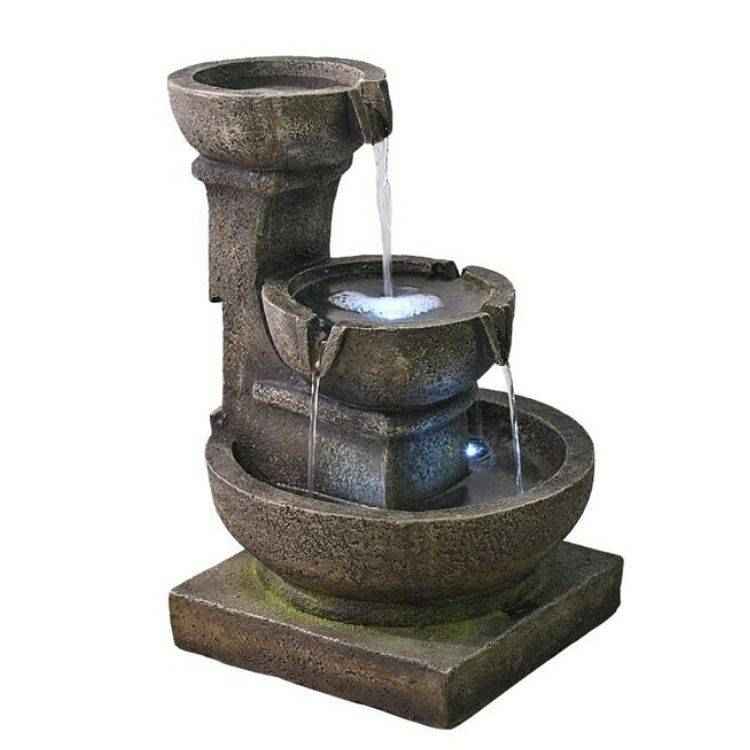 Water fountain with light.