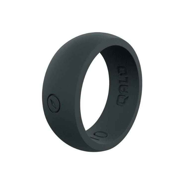 Men's grey slate Qalo silicone wedding ring