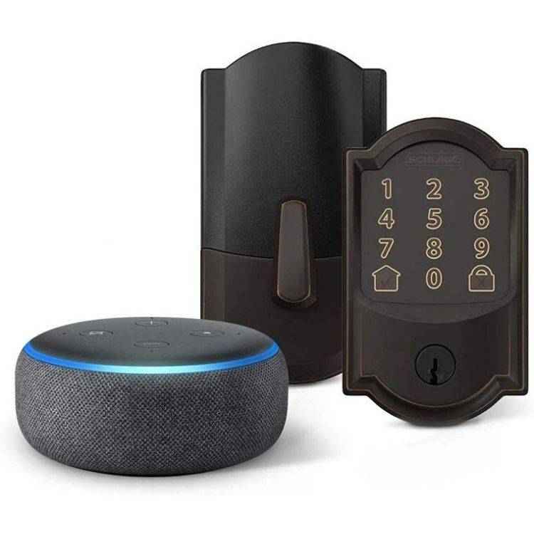 Schlage Encode wifi smart lock with Amazon Echo Dot
