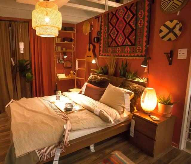 Global bohemian bedroom.