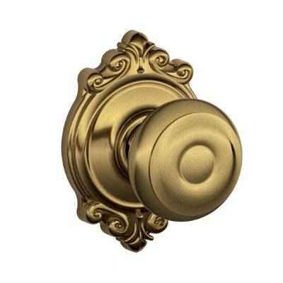 Antique brass Victorian style door knob.