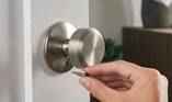 Schlage Custom door knob with privacy pin.