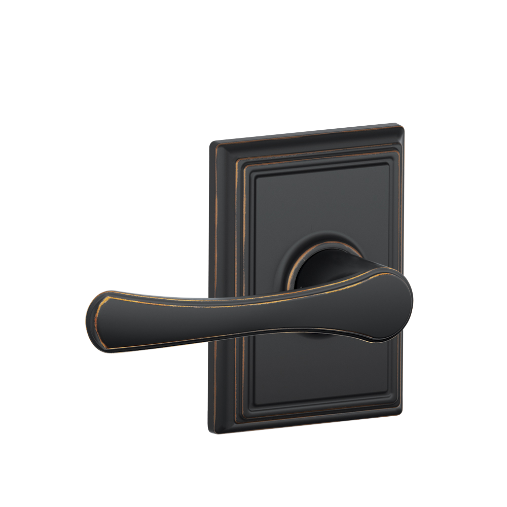Avila lever with Addison trim in Aged Bronze finish
