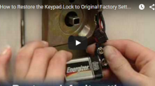 How to restore the Keypad Lever to original factory settings (FE575 / FE595)