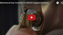 Mechanical key override for Keypad Deadbolt (BE365)