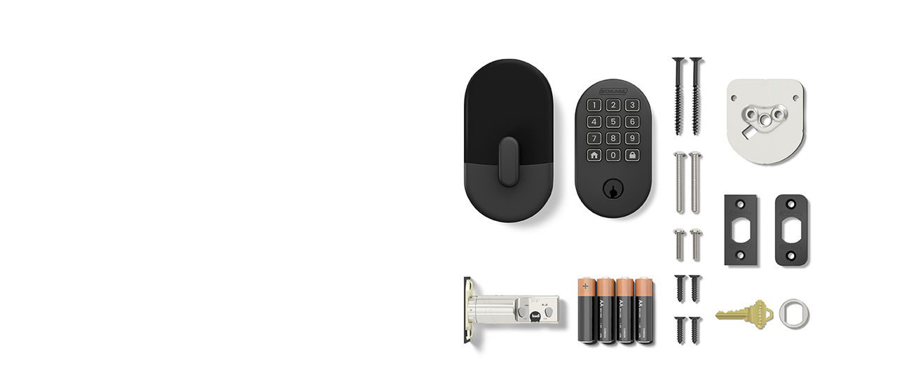 Items contained in the Schlage Arrive smart lock box