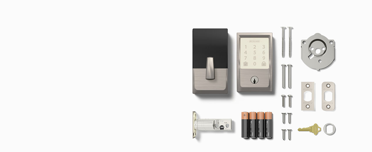 Items contained in the Schlage Enclode smart lock box